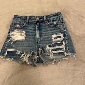 XS high rise blue-jean American Eagle shorts